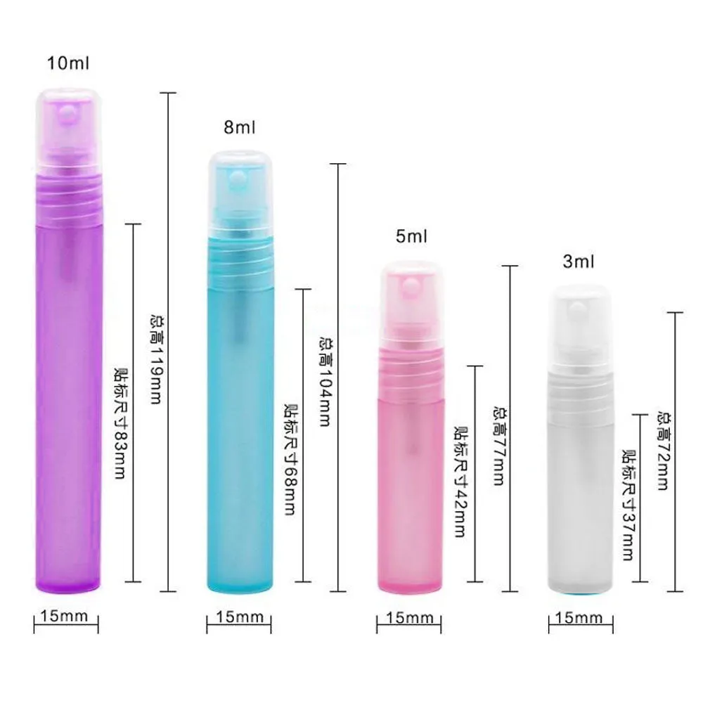 4 Pc Empty Travel Spray Bottles Perfume Mist Atomizer Refillable Pump Assorted