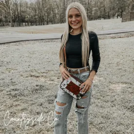 Belle Cowhide Sling Crossbody Fesitval Bag by Countryside Co.