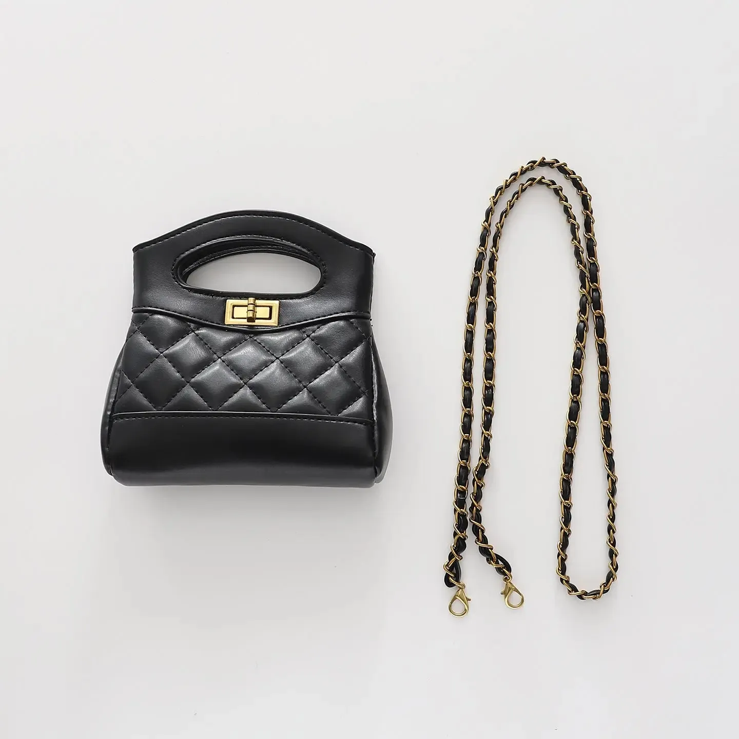 Girls Black Two Way Handbag