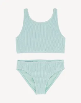 Girls Crinkle Texture Bikini Set