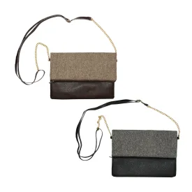 Herringbone Foldover Crossbody