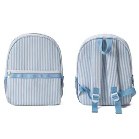 Jane Marie Kids Brooks Blue Seersucker Backpack