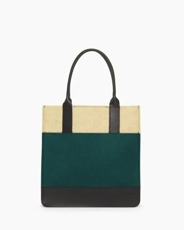 Jaunt Merino Wool Felt Tote - Kombu/Champagne