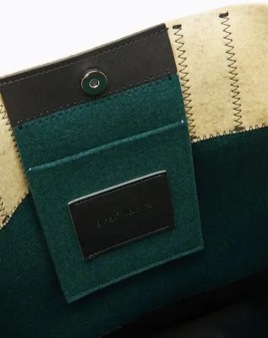 Jaunt Merino Wool Felt Tote - Kombu/Champagne