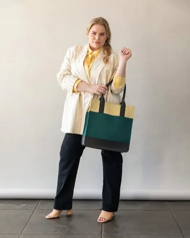 Jaunt Merino Wool Felt Tote - Kombu/Champagne
