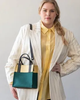 Jaunt Mini Merino Wool Felt Tote - Kombu/Champagne