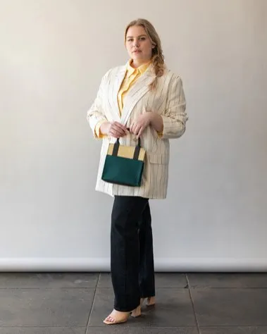 Jaunt Mini Merino Wool Felt Tote - Kombu/Champagne