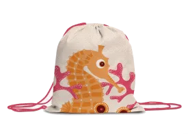 Pink Seahorse children's activity bag