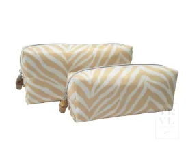 Tan Hide Stripe Duo Bag Set