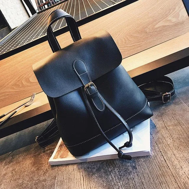 women's leather Backpack Leather printed School Bags For Teenagers Girls Backpacks bao bao #5M